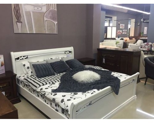 Кровать Шопен белая высокая