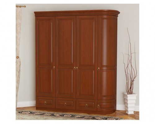 Шкаф Омега 4-х дверный однобокий