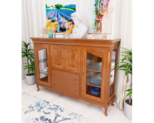 Комод посудный Видень на ножках(стекло)