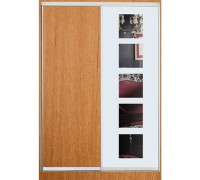 Шкаф-купе Класик 2-х дверный ДСП / Зеркало с рисунком пескоструй