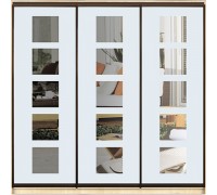 Шкаф-купе  Стандарт 3-х дверный Зеркало с рисунком пескоструй