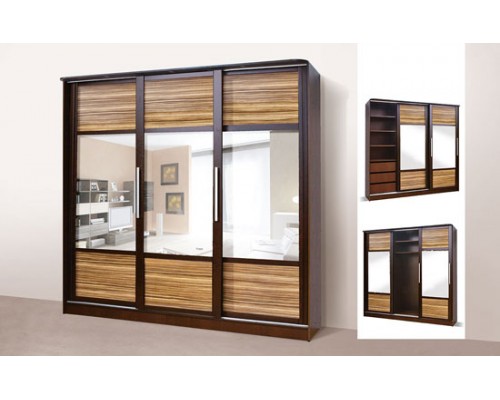 Шкаф-купе 3-х дв Монтре 3Д