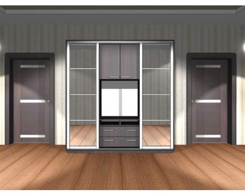 Шкаф-купе под телевизор К22